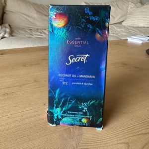 Brand new secret deodorant coconut oil and mandarin